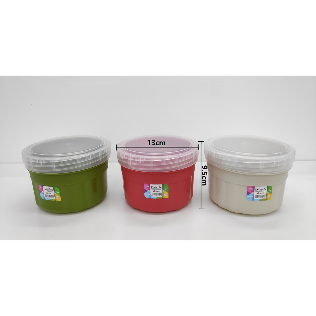 2 Pcs Daison BPA Free 900ml Round Food Container / Bekas Penyimpanan ...