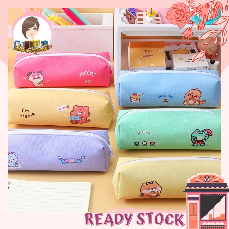Cartoon Colorful Pencil Bag Beg Pensel Student School kawaii Large Big ...