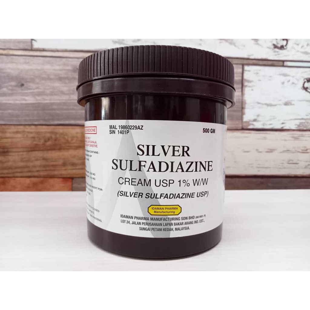 Silver Sulfadiazine Cream USP 1 W/W 500g Shopee Malaysia