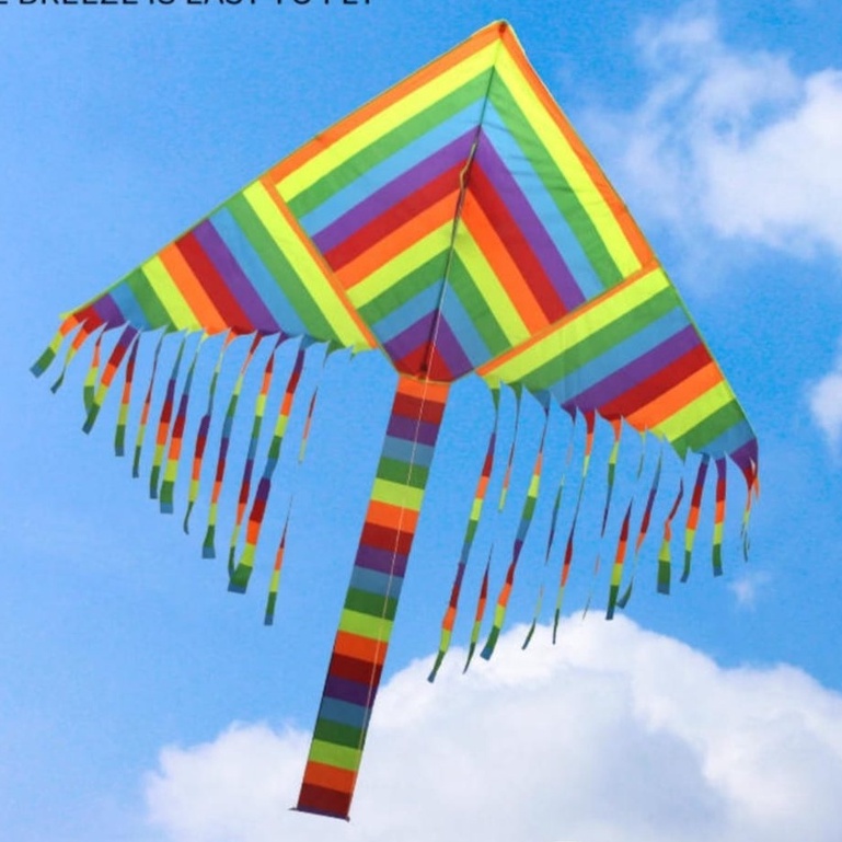 Big Size Colorful Rainbow Kite Long Tail Nylon Outdoor Kites Flying ...