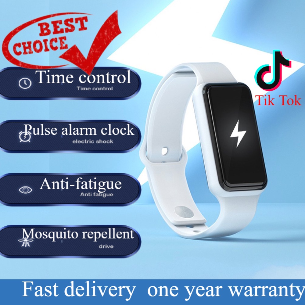Electronic Shock Clock Wake Up Trainer Bracelet Watch Wearable Smart Silent Vibration Get Up
