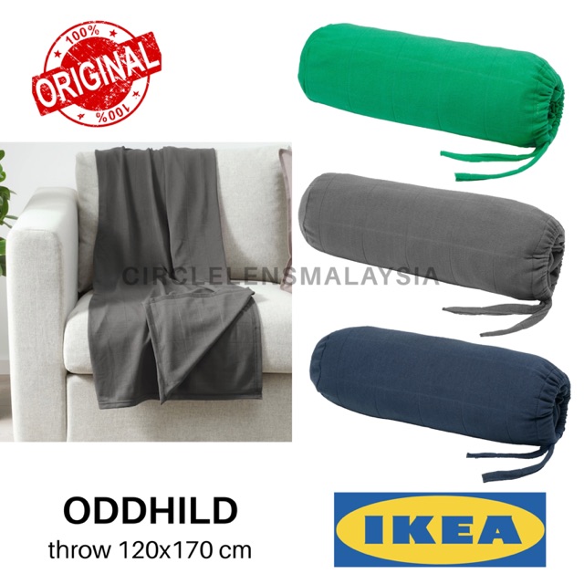 IKEA ODDHILD throw blanket travel friendly compact selimut nipis