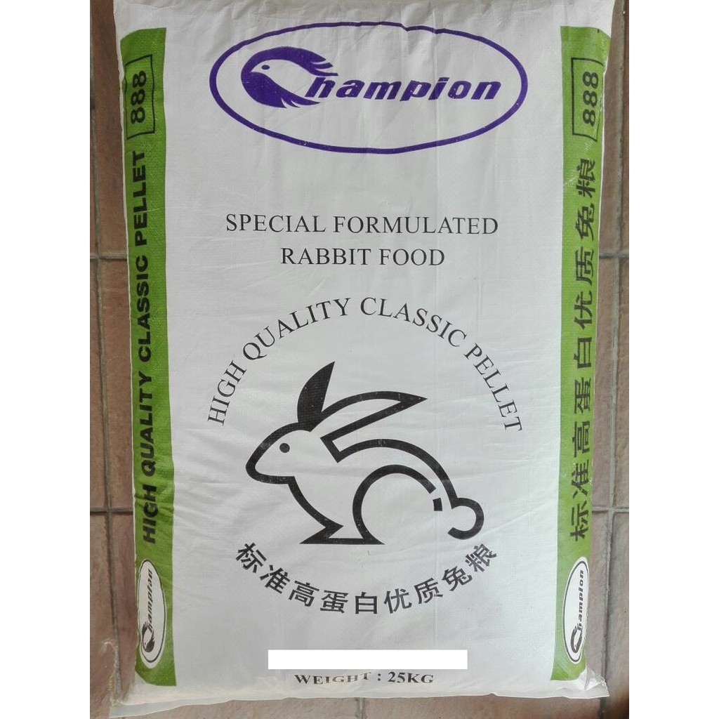 Champion Rabbit Food Makanan Arnab 25kg | Shopee Malaysia