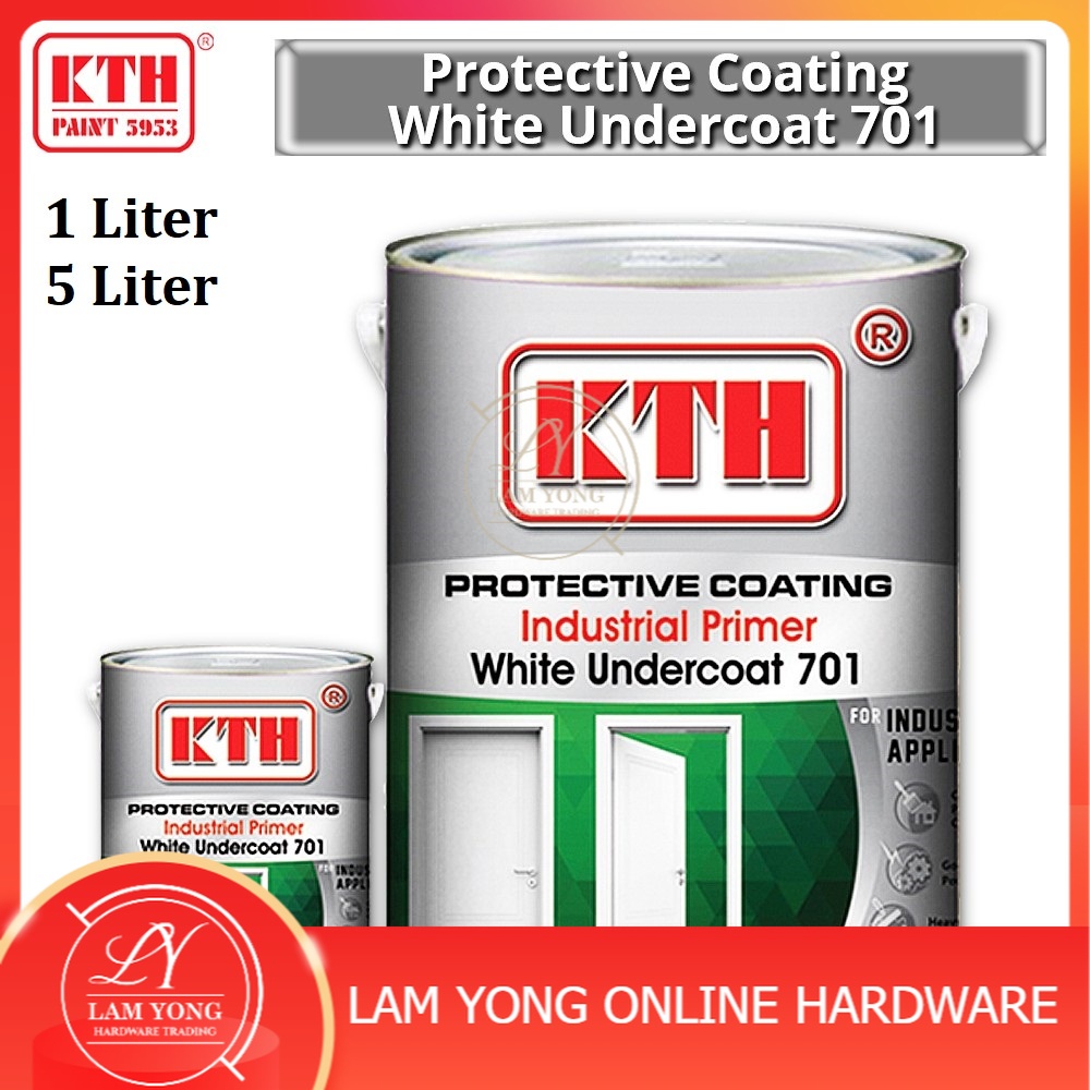 KTH White Undercoat Paint (701)｜Wood & Metal ｜Kayu & Besi Undercoat Putih｜1L / 5L Shopee Malaysia