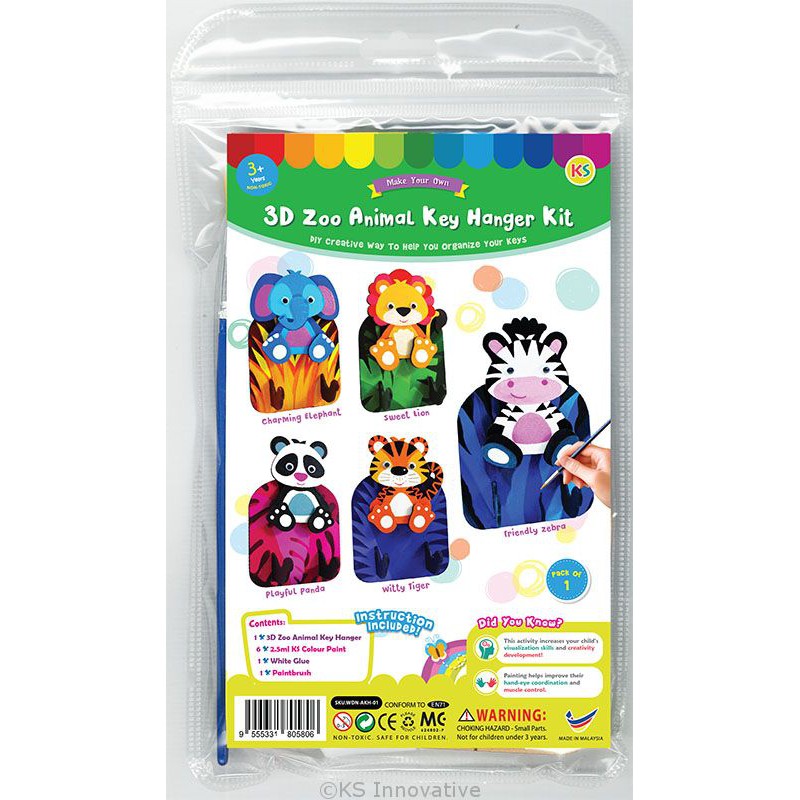KS 3D Zoo Animal Key Hanger Kit | Shopee Malaysia