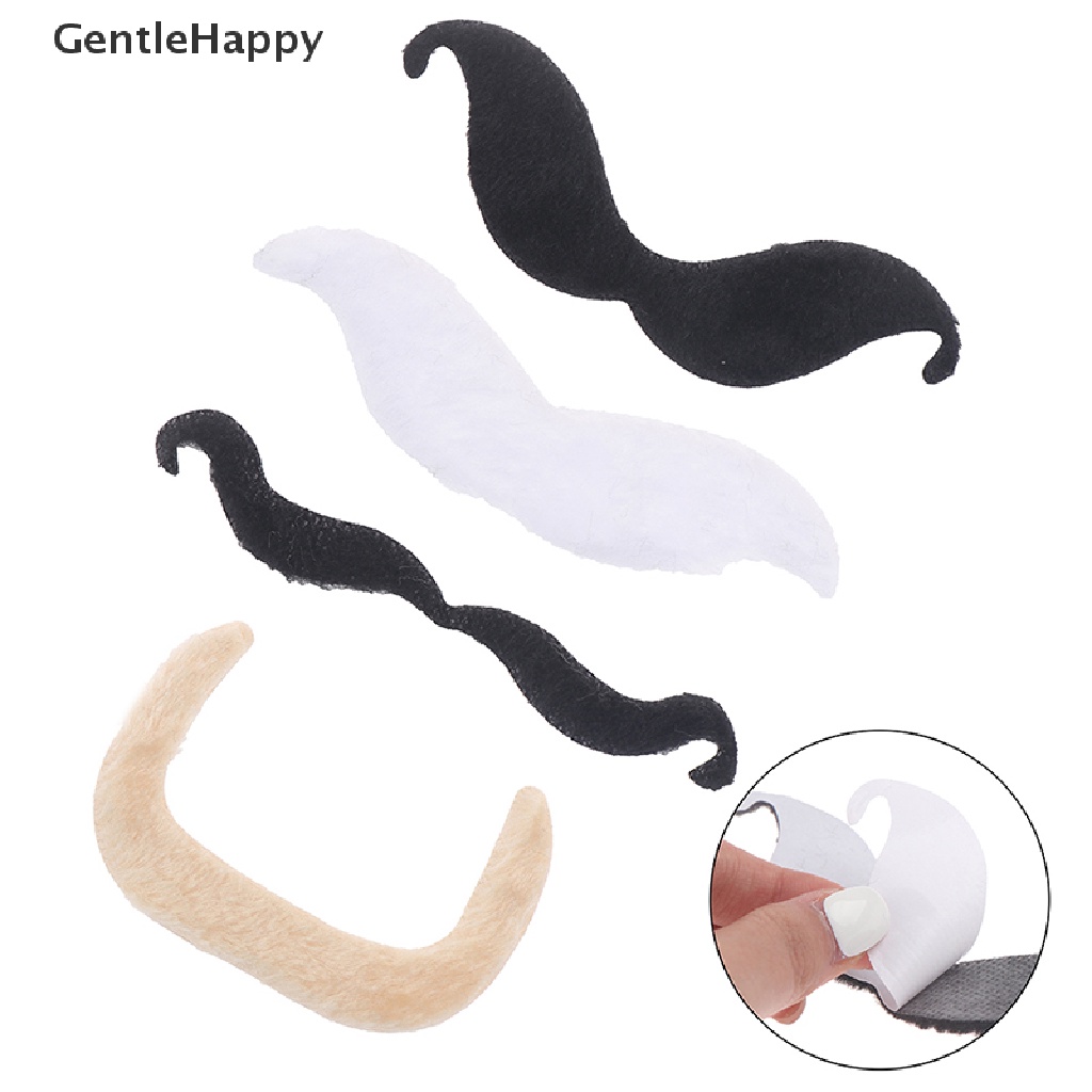 Gentlehappy 48pcs Funny Costume Mustache Pirate Halloween Fake Beard Whisker Party Supplies