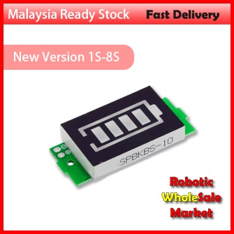 1/2/3/4/5/6/7/8S Lithium Battery Capacity Indicator Module Blue Green Display Electric Vehicle Battery Power Tester 3.7V