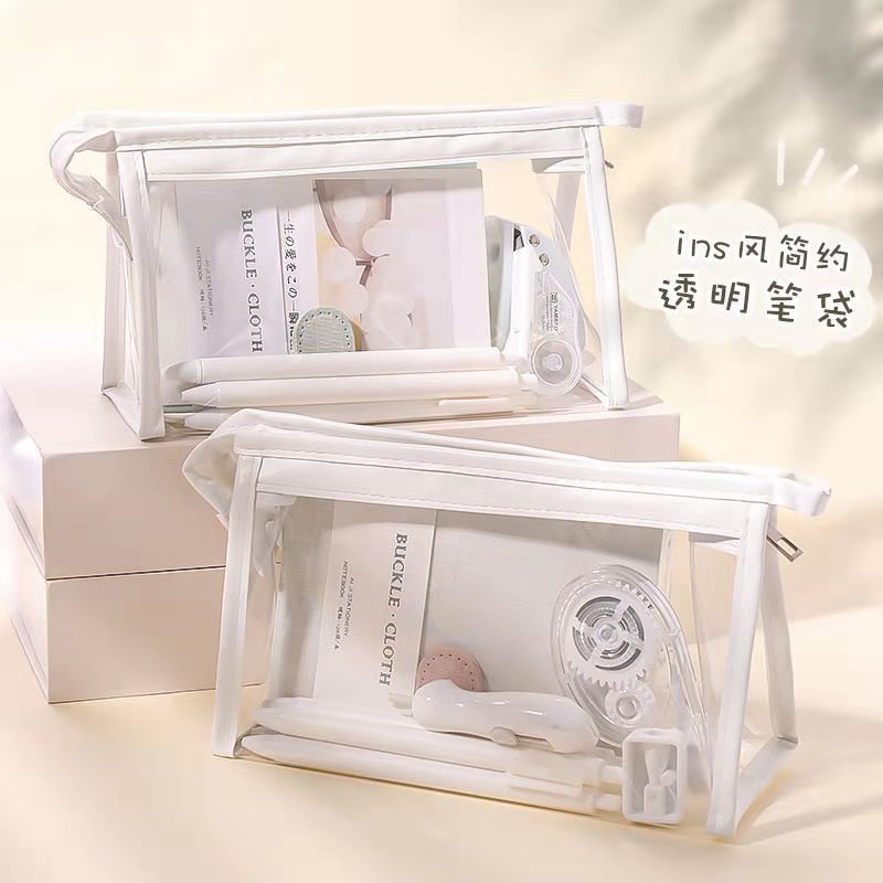 🔥Ready Stock🔥Large Capacity Transparent Pencil Case Ins Korean Style