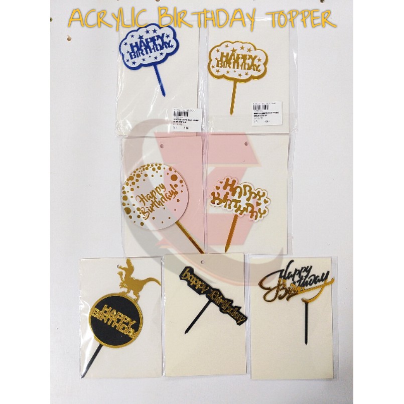 TOPPER KEK Akrilik (HARI LAHIR) | Shopee Malaysia