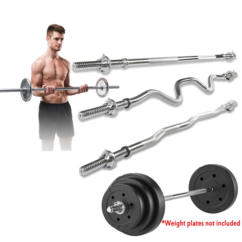 Barbell rod best sale with plates