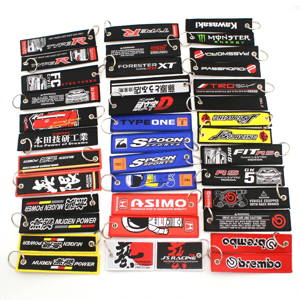 Mugen STI Bride Nylon Car Key Ring For Jazz Fit GK5 Civic CRV Type R ...