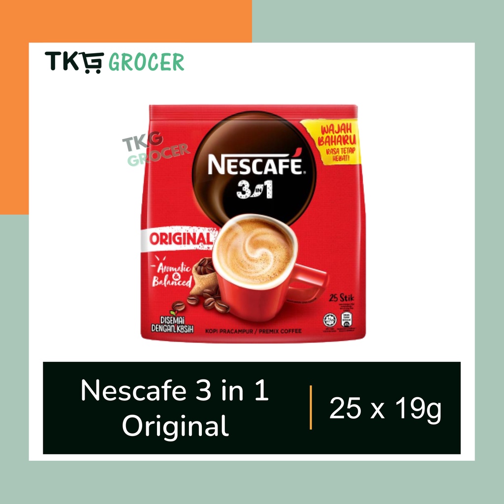 NESCAFE 3 in 1 Aromatic & Balanced Original Instant Coffee 30 sticks (1  pack)