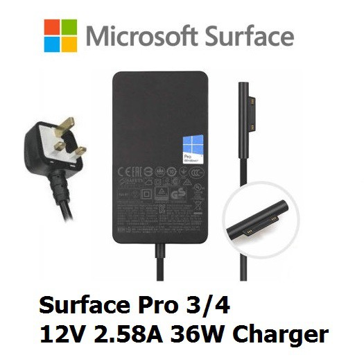 Original Microsoft Surface Pro 3 4 charger AC adapter Power Brick UK MY ...
