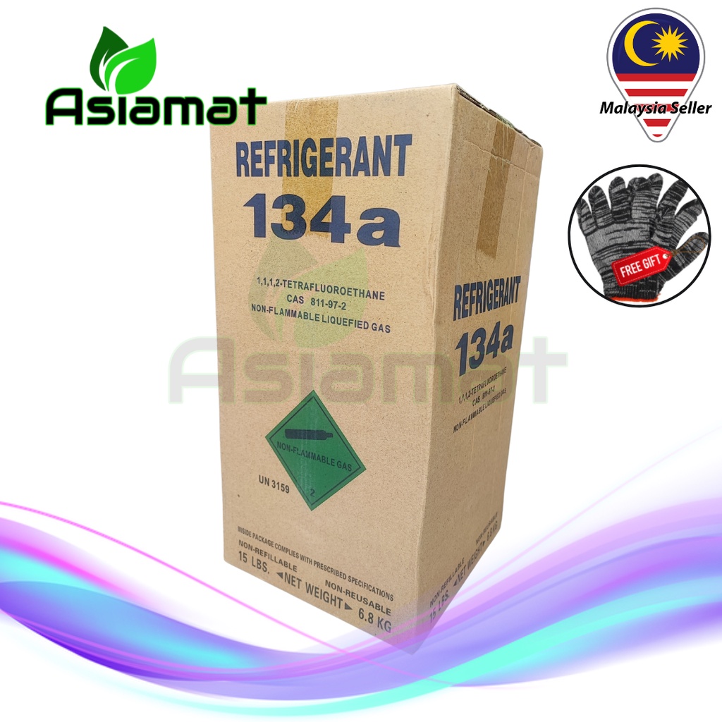 Asiamat Gas R134a r134 134a hfc134 automotive air conditioning freon refrigerant net weight 5kg
