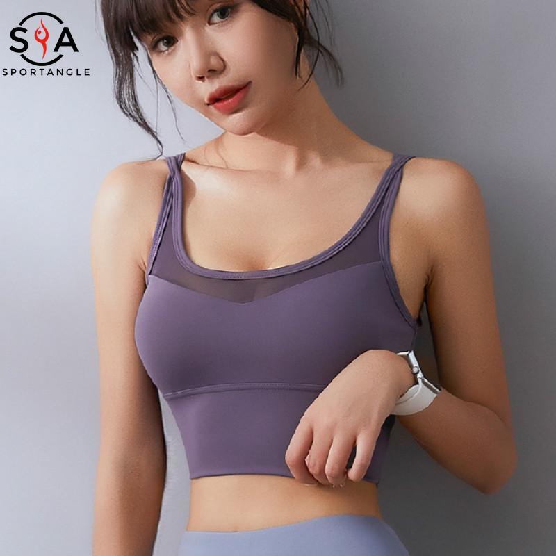 Gym Sports Bra for Women High Support Solid Solid Color Sports