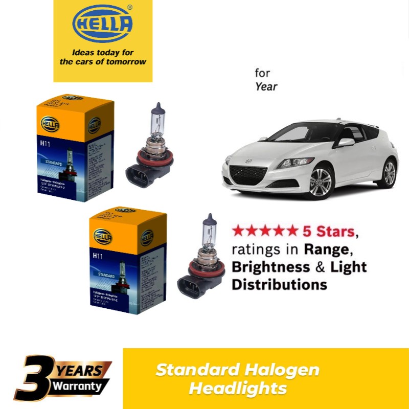 HELLA Standard Halogen H11 Headlight Bulb for Honda CRZ 2011 2014 (1