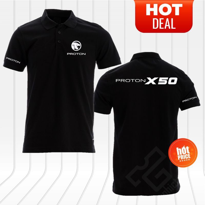 Polo Cotton 220GSM T-Shirt Tee Unisex New Proton X50 Logo Short Sleeve ...