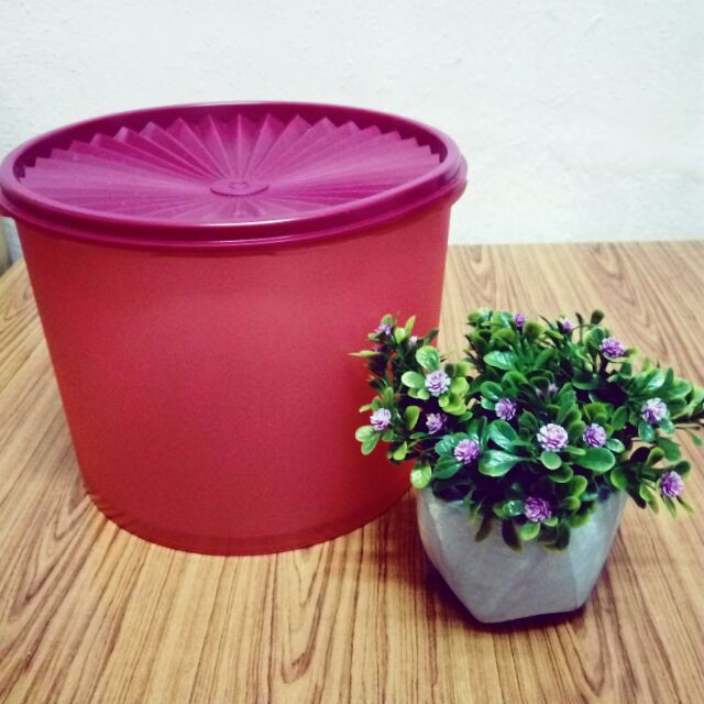 ORIGINAL TUPPERWARE Deco Canister 3.9L / Bekas Makanan | Shopee Malaysia