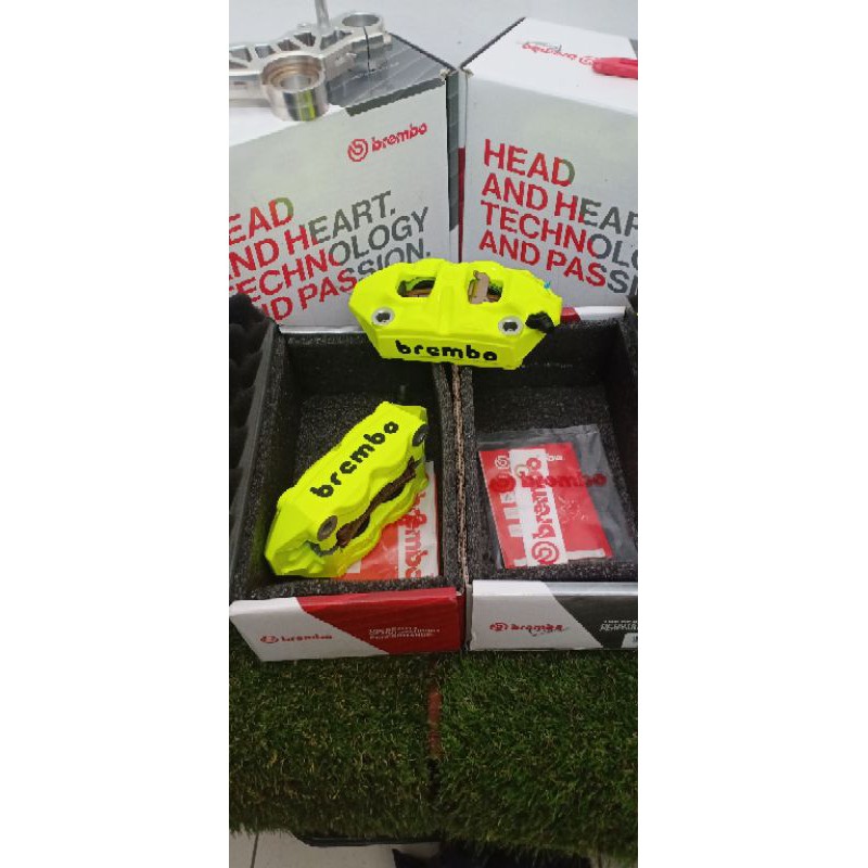 BREMBO M4 LIME GREEN 💯💯💯 Shopee Malaysia