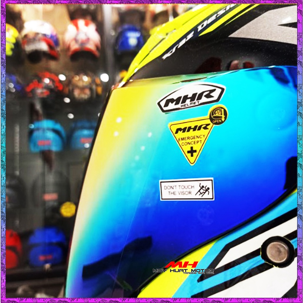 KYT MHR ARAI SHOEI STICKER VISOR LOGO KYT SAFETY CONCEPT EMERGENCY ...
