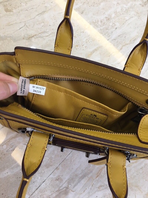 AUTHENTIC COACH SWAGGER 20 MINI GRAIN YELLOW LEATHER F36235 Shopee Malaysia