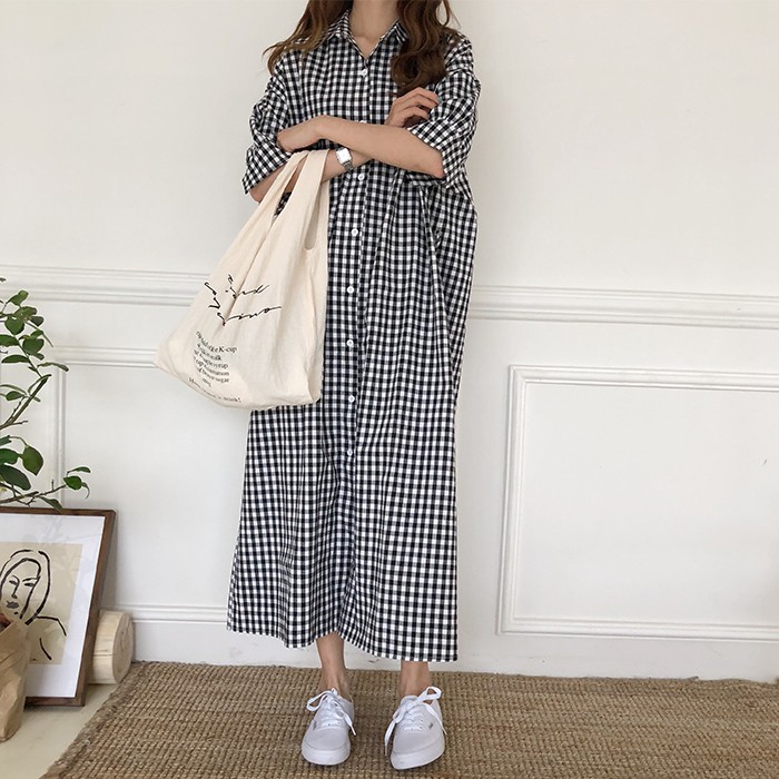 chinese dress ladies Plus Size Korean Floral Mermaid Loose Dress – Pluspreorder