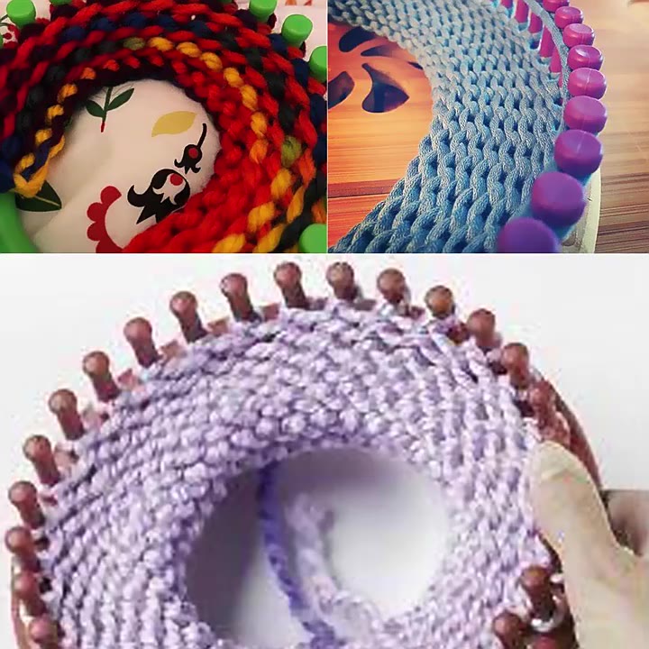 4pcs Round Knitting Loom Set Plastic Scraf Hat Bags Maker Craft