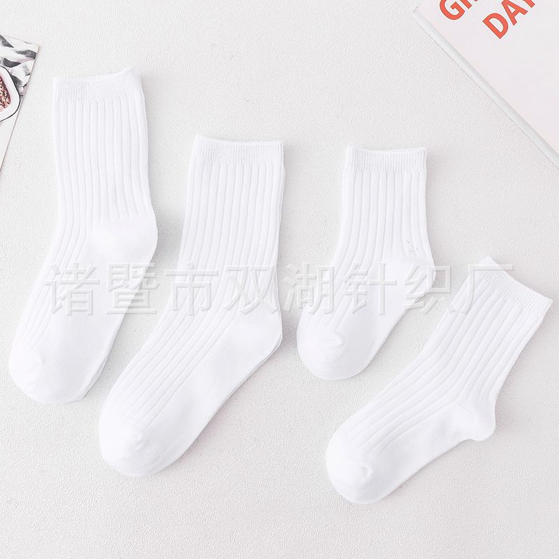 socks white socks student socks children's socks high school minimalistic cotton socks pure