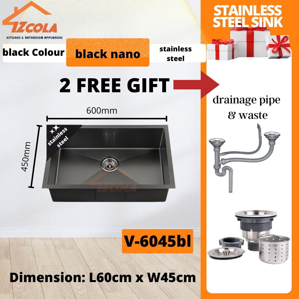 NANO SINK SUS304 undermount sink /top mount sink (DOUBLE SINK / SINGLE SINK) | Shopee Malaysia