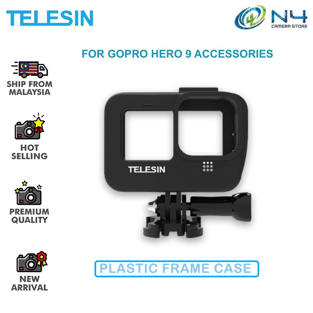 GoPro Hero11 HERO10 HERO9 Black Telesin Plastic Frame Case GP-FMS-903 for GoPro  Hero 9 Black