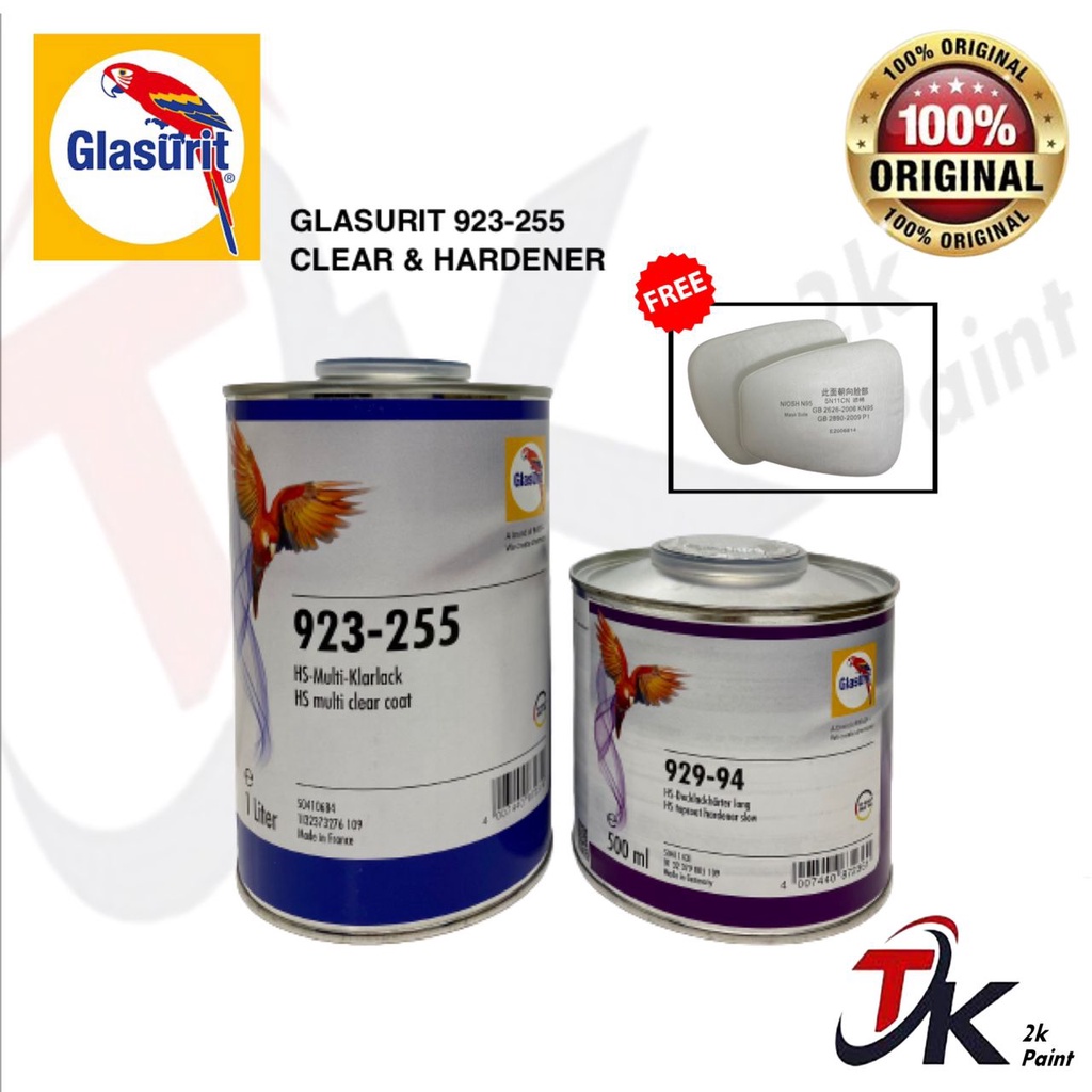 GLASURIT 923255 HS MULTI CLEAR COAT WITH 92994 HS TOPCOAT HARDENER