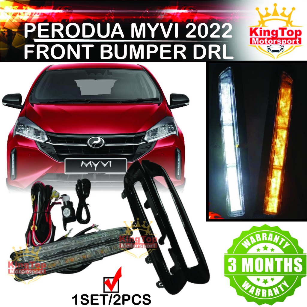 PERODUA MYVI 2022 MYVI NEW OEM FRONT BUMPER LED DAYLIGHT LED DAYTIME
