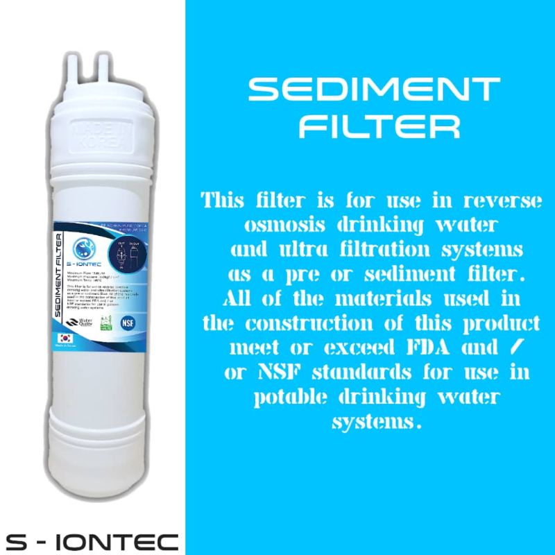 S-IONTEC 10” U TYPE KOREA WATER FILTER CATRIDGE REPLACEMENT FOR WATER ...