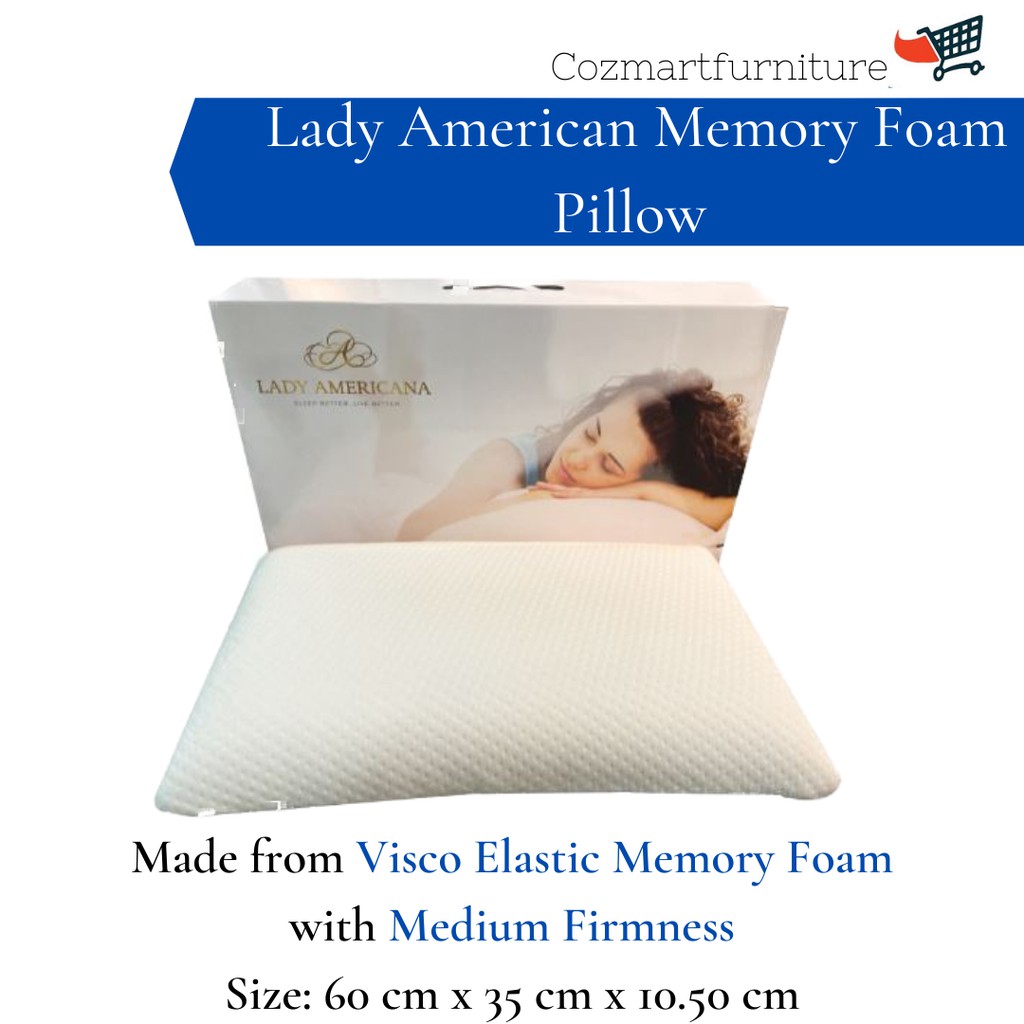 Lady americana 2025 memory foam pillow