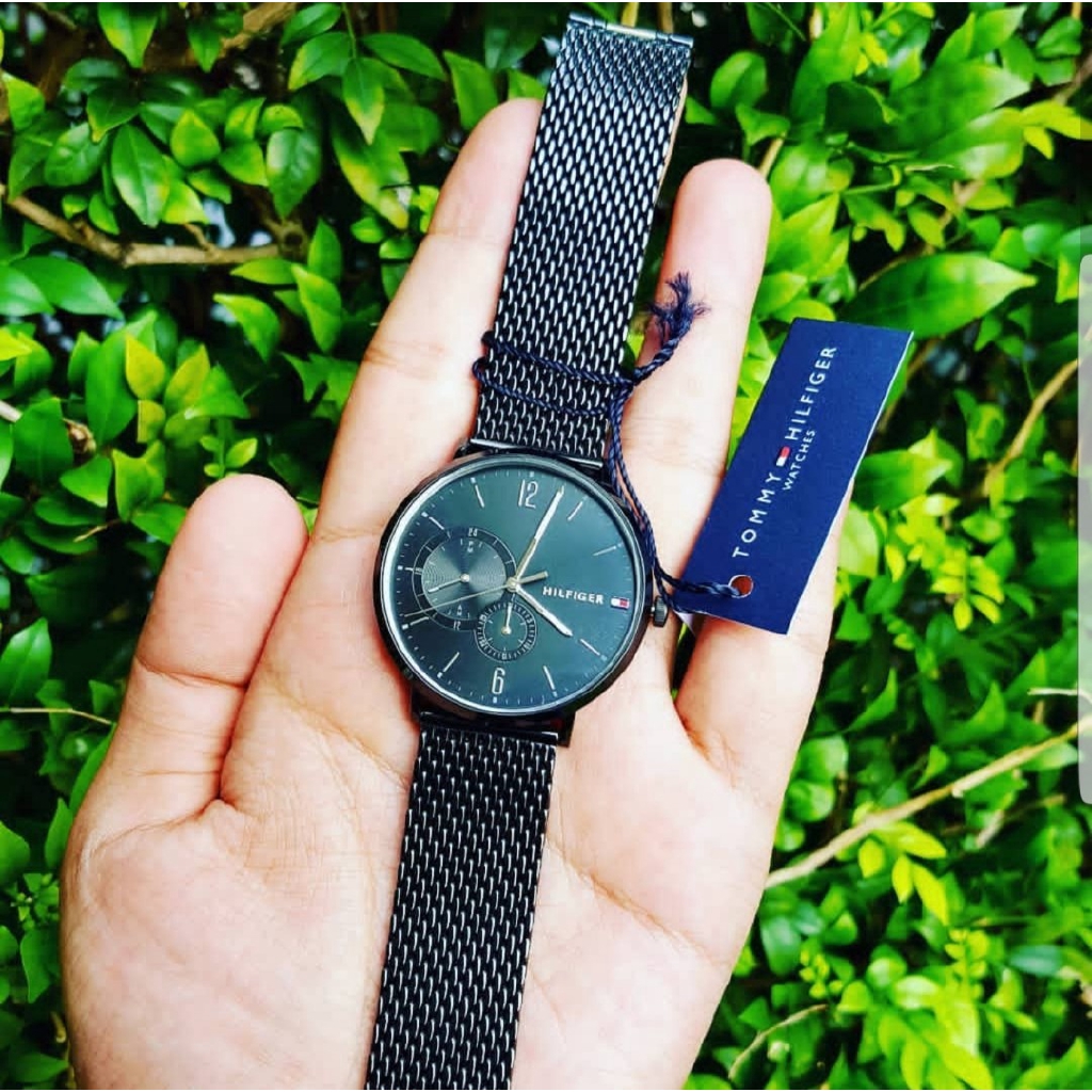 100 Original Tommy Hilfiger Men s 1791507 Brooklyn Casual Black Dial Mesh Watch 2 Years International Warranty Shopee Malaysia