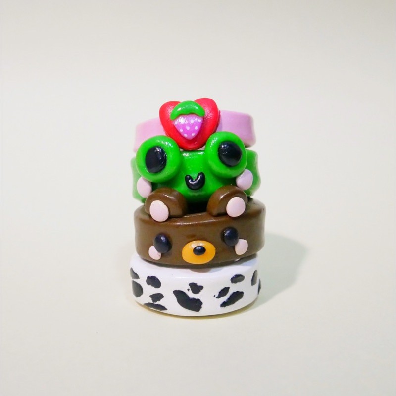 Cow print deals clay ring