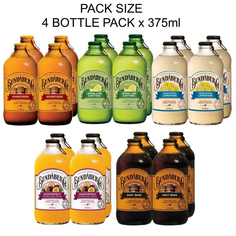 Bundaberg Assorted Brewed Drinks Bundle 4 Bottles X 375 Ml Shopee Malaysia