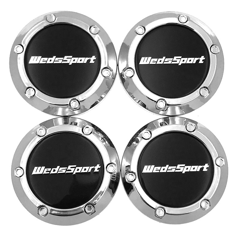 4x 66mm WedsSport Nabendeckel Felgendeckel Radkappen