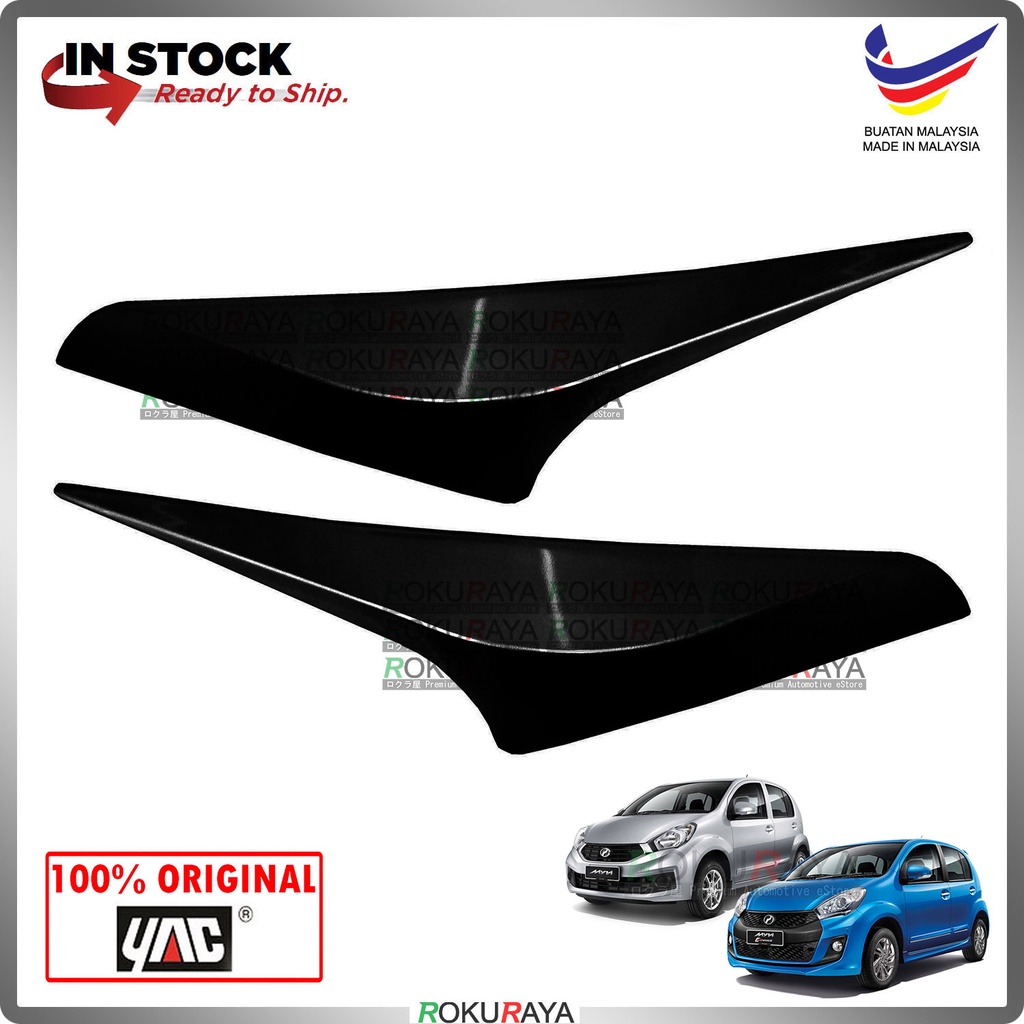 209 EBONY BLACK] Perodua Myvi ICON ABS Plastic Car Head Lamp Eye Lid Brow  Cover Original Car Accessories Parts | Shopee Malaysia