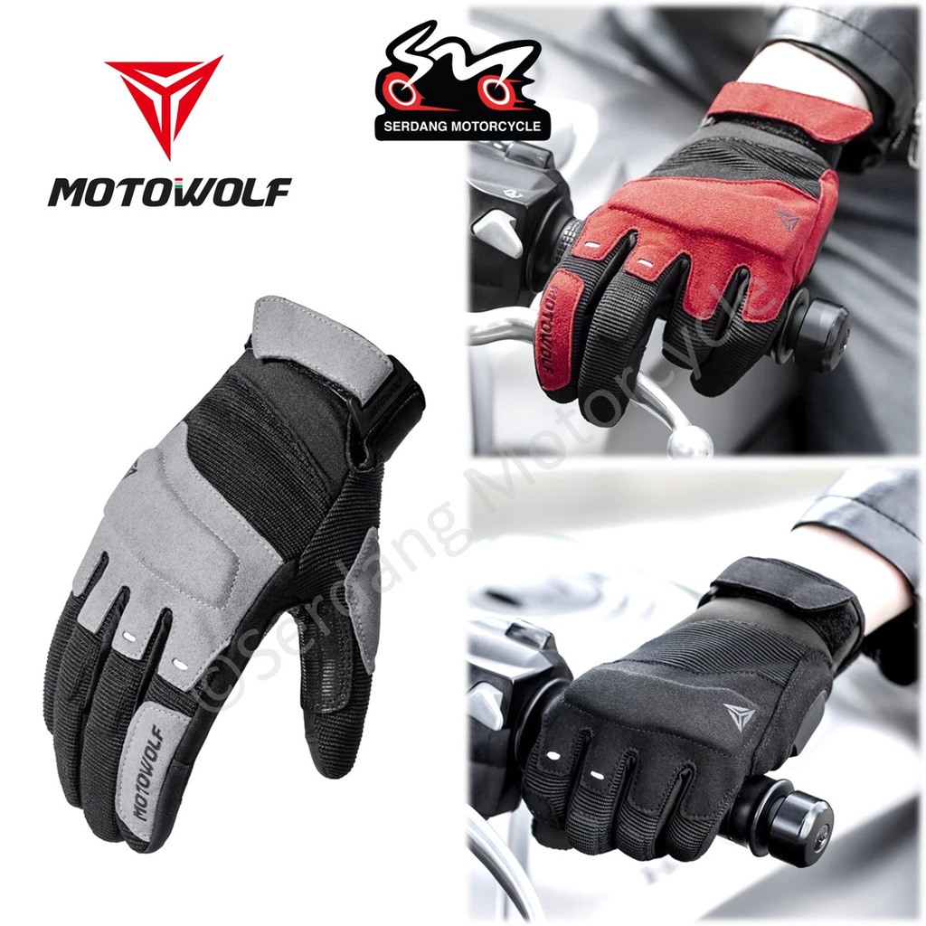 MOTOWOLF Riding Gloves MDL0325 Sarung Tangan Motor Rider Cycling Glove Motorcycle Shopee Malaysia