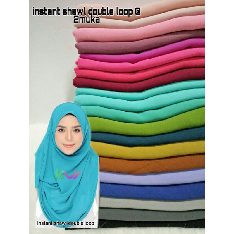instant shawl double loop