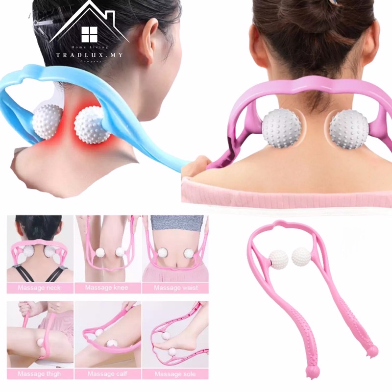 Plastic Pressure Point Therapy Neck Relieve Hand Roller Pink