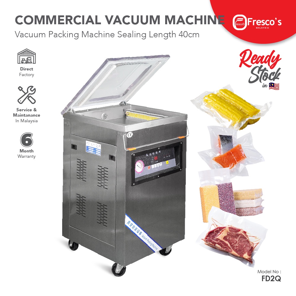 Fresco Vacuum Sealer Machine 2 Side Vacuum 40cm Long 商用真空包装机 Food