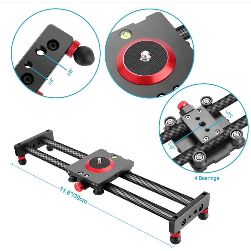 Foto Carbon Fiber Camera Slider Rail Shooting Video Stabilizer for ...