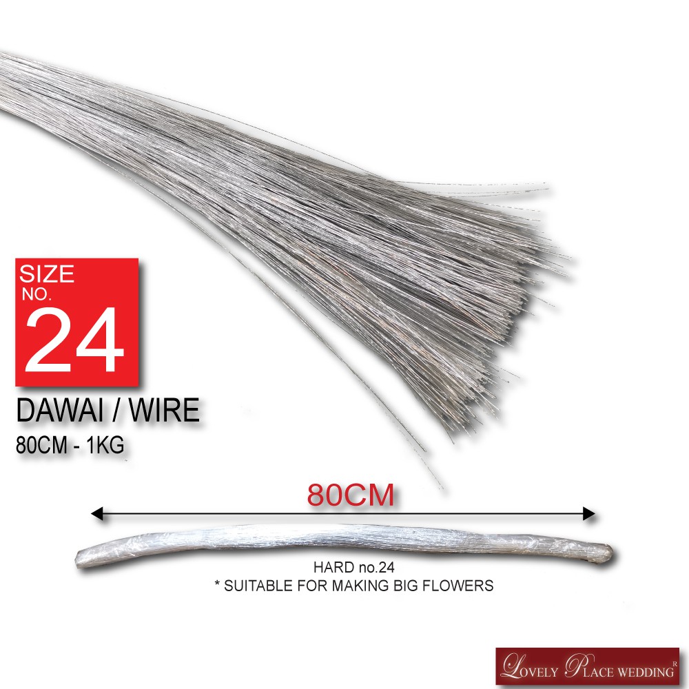 DAWAI / WIRE GOLD / SILVER SIZE no24 / no26 - 1KG 80CM ( FOR BUNGA DIP ...