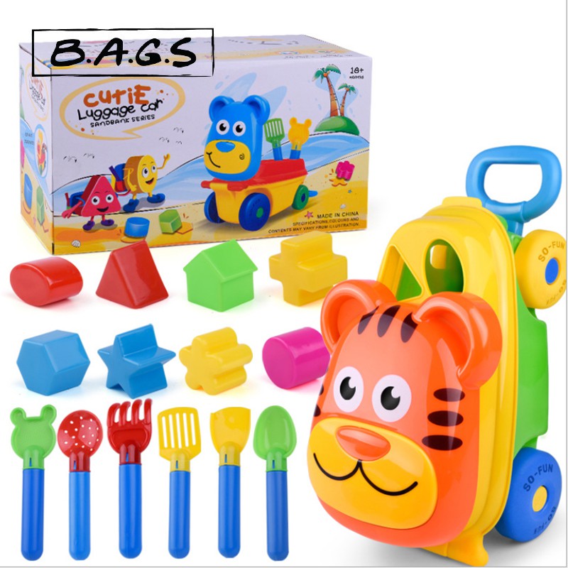 The Bags Car Beach Toys Luggage Sand Play Beach Set Castle Kit Sand Wheel Kids Sand Toys Sets