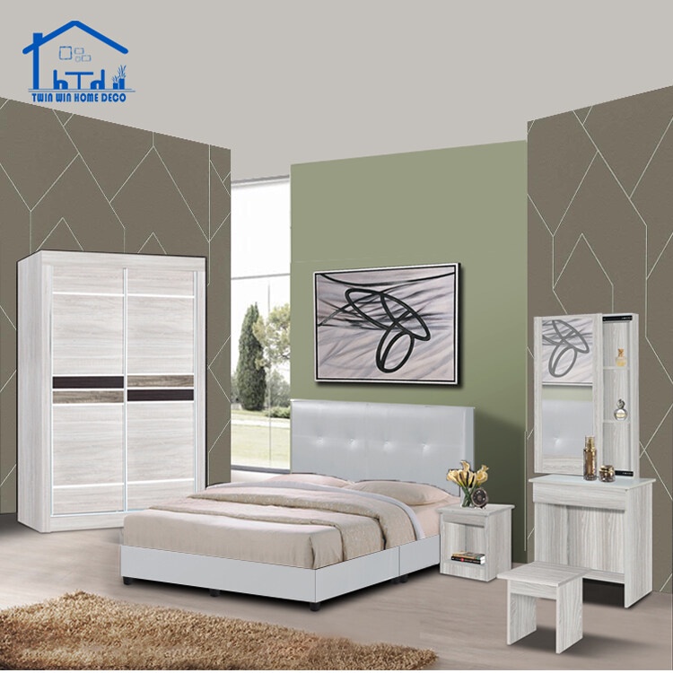 Twin Win 4 Feet Sliding Bedroom Set - 5 Piece Set In 2 Color/Wardrobe ...