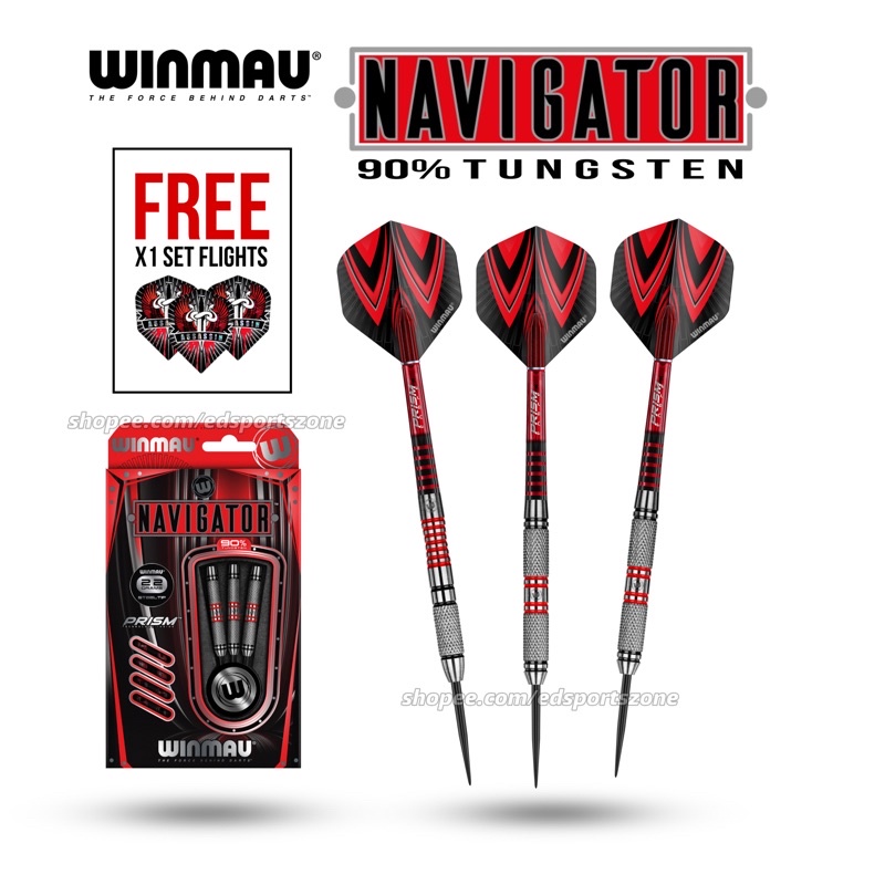 WINMAU WMA100129 MvG Acclaim wolfraam dartpijlen met stalen punt 25 g set met flights en shafts meerkleurig Eén maat