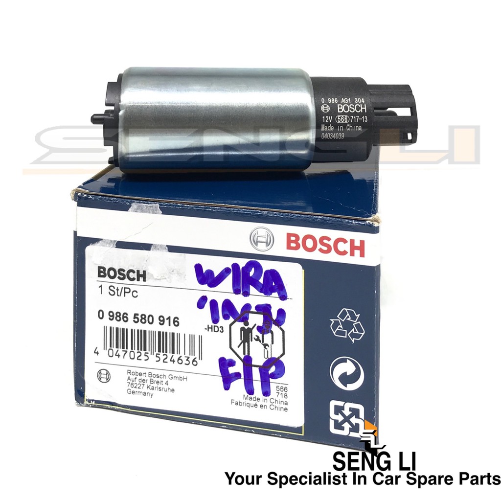 100 ORIGINAL BOSCH PROTON WIRA INJECTION FUEL PUMP 986580916