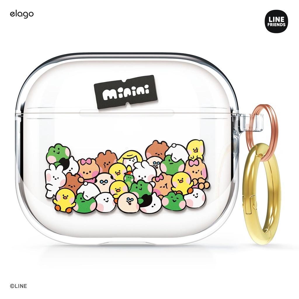 Elago | LINE Friends Minini Case For AirPods Pro, 3 [2 Styles] [Device ...